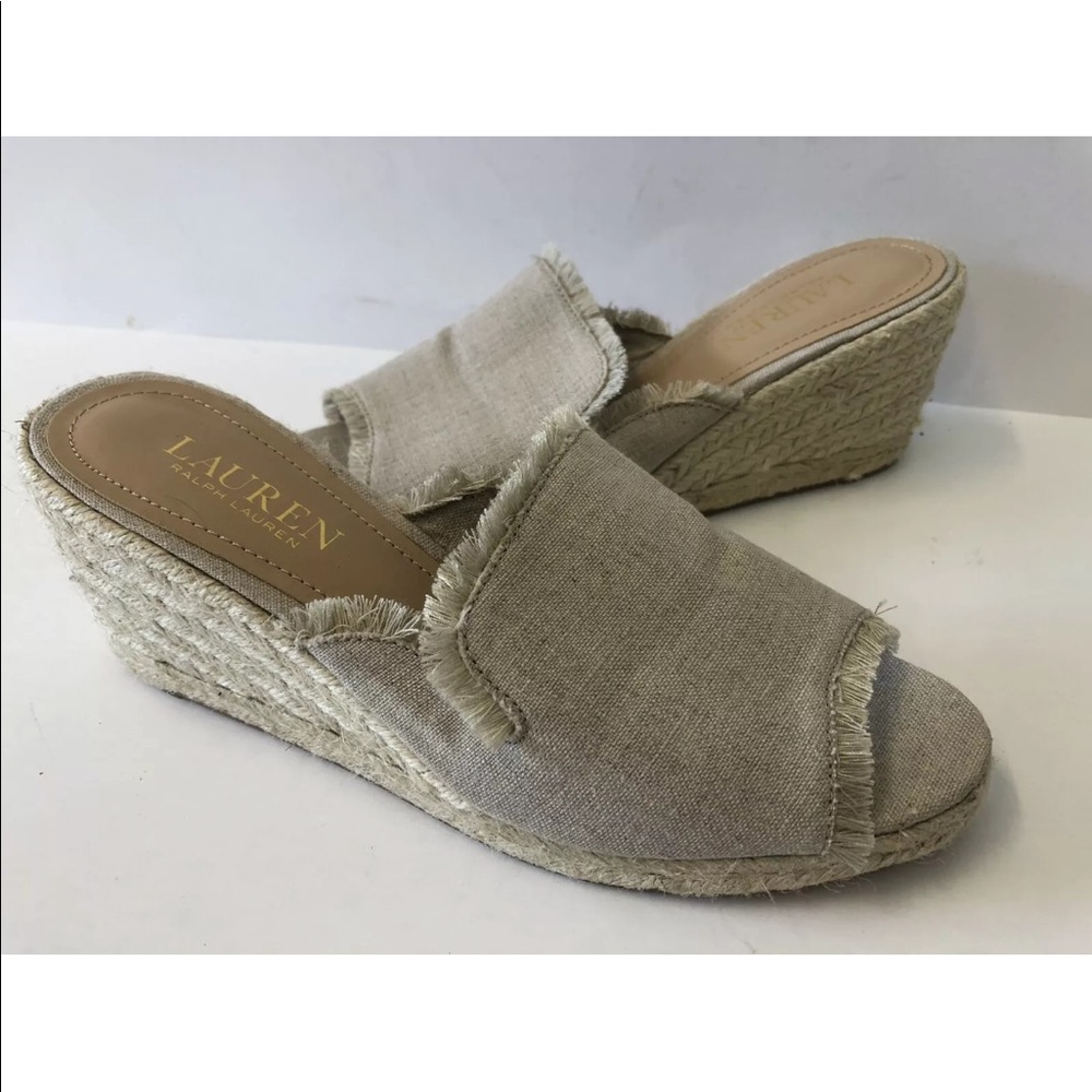 Ralph Lauren Linen Espadrilles Size 6